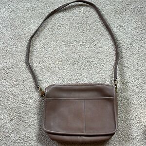 Brown leather Coach shoulder bag